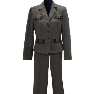 Antonio Melani Brown Plaid Suit